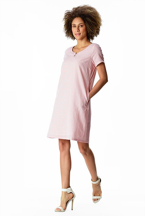 Seersucker shift clearance dress