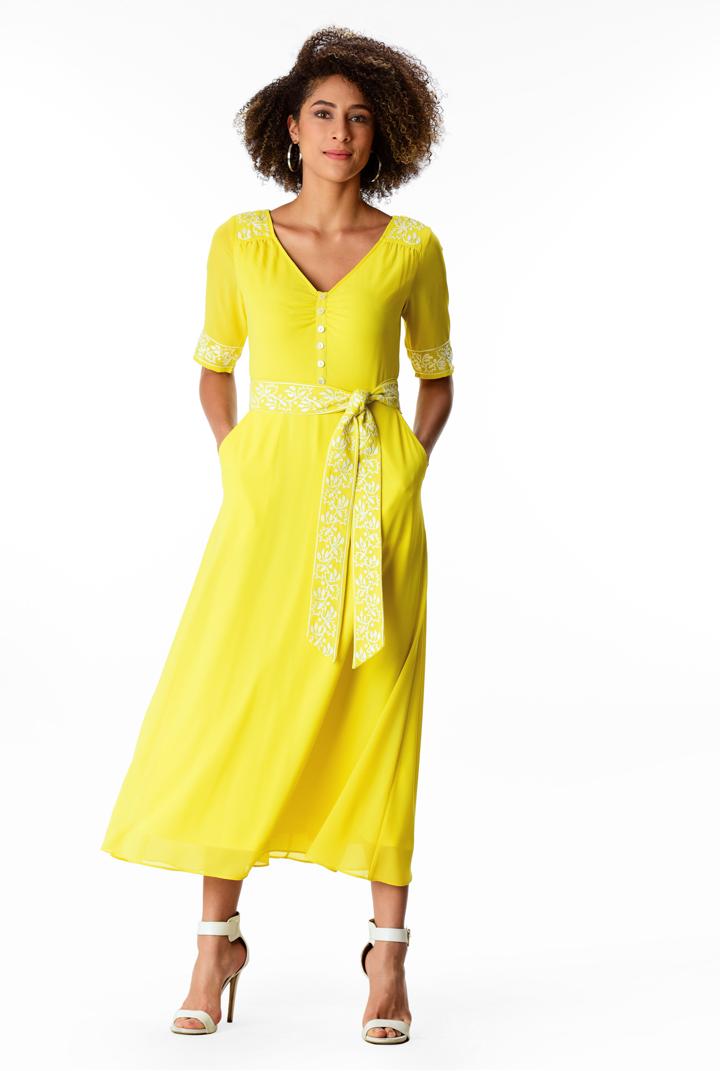 wool embroidery dresses