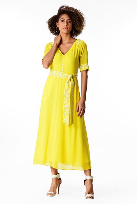 Eshakti best sale yellow dress