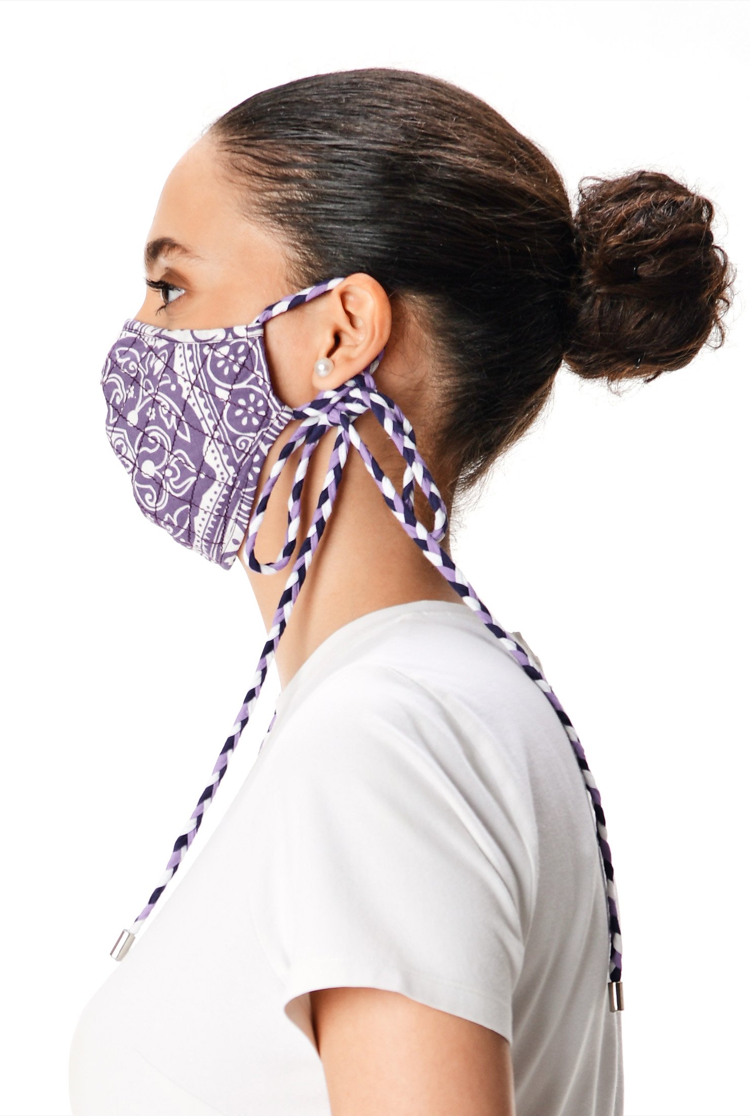 cotton tie back face mask