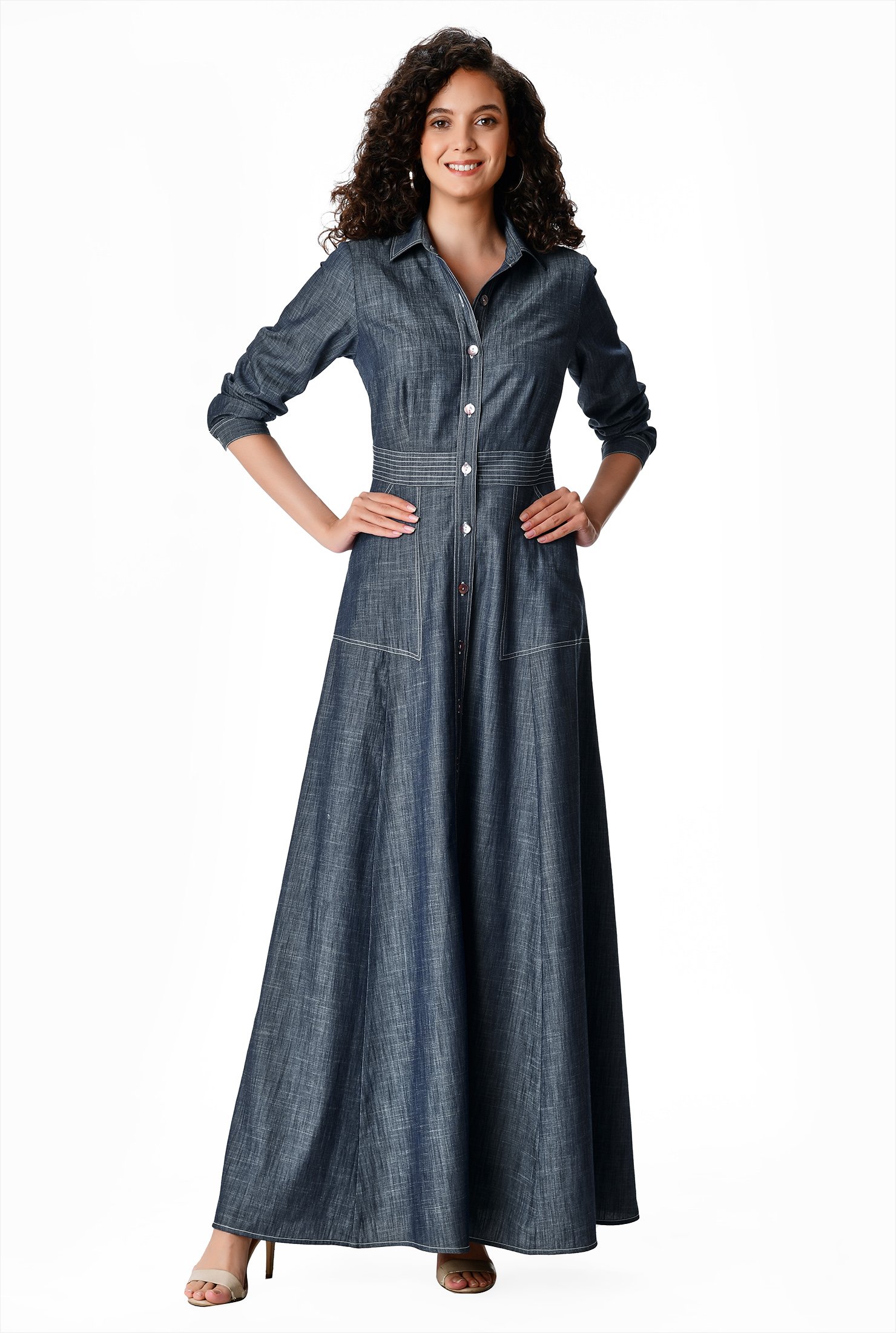 maxi shirtdress