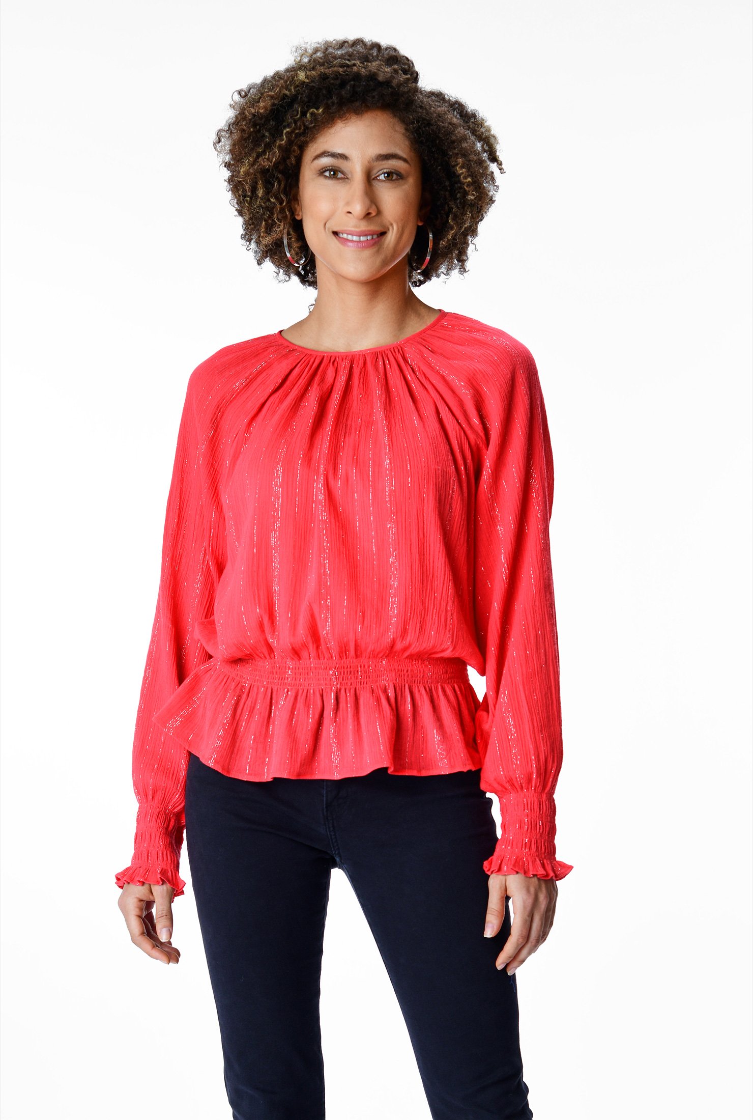 crinkle cotton blouse