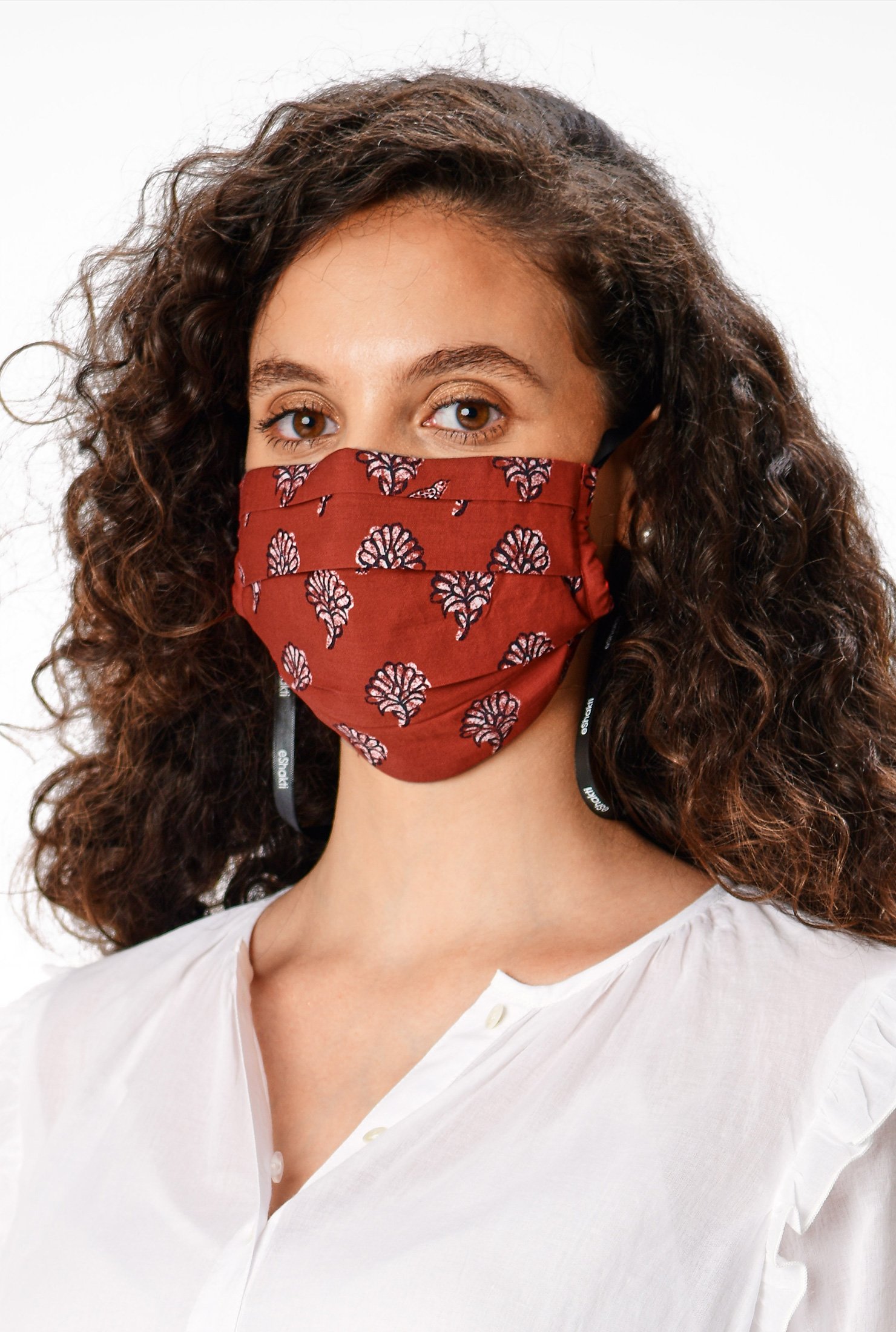 block print face mask