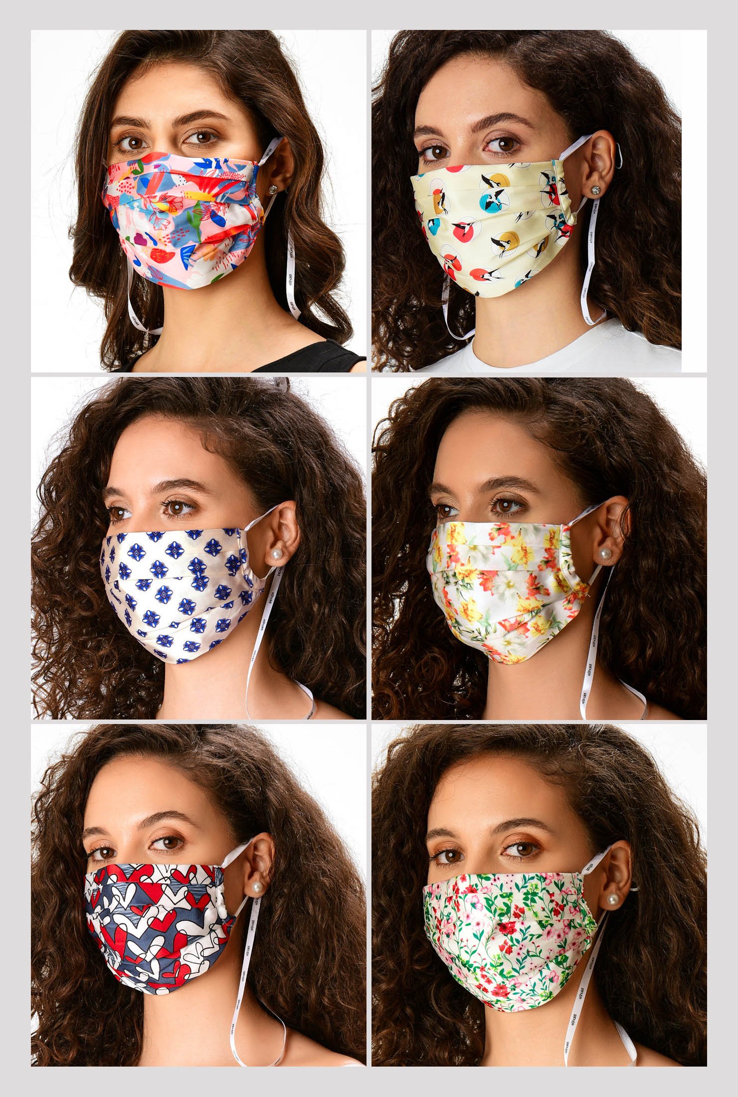 shop-satin-print-pleated-face-mask-set-of-6-eshakti