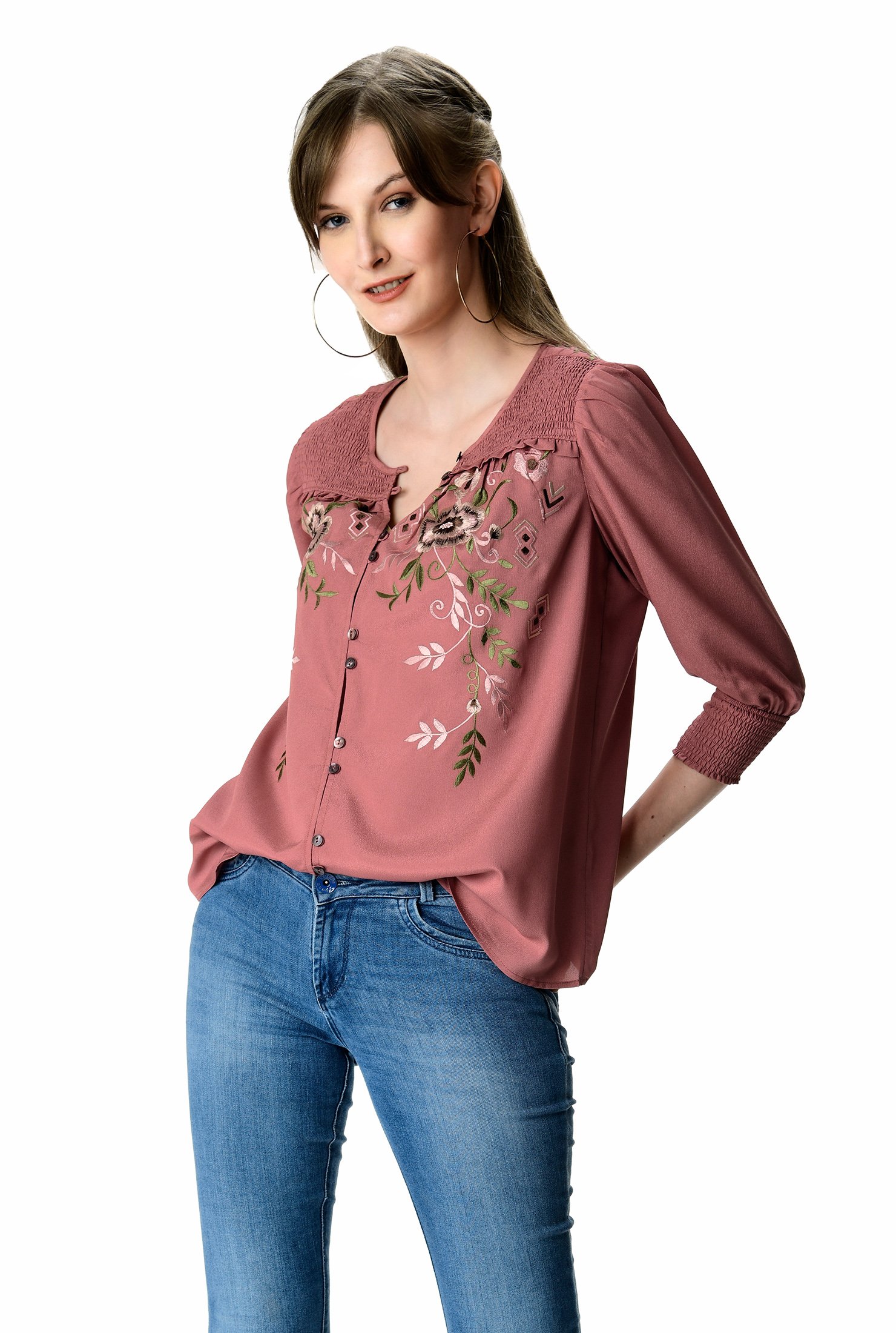 crepe blouse styles