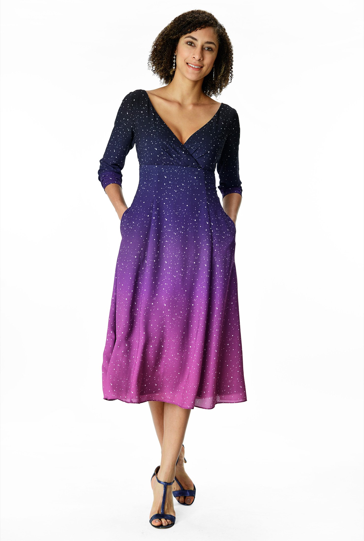 eshakti purple dress