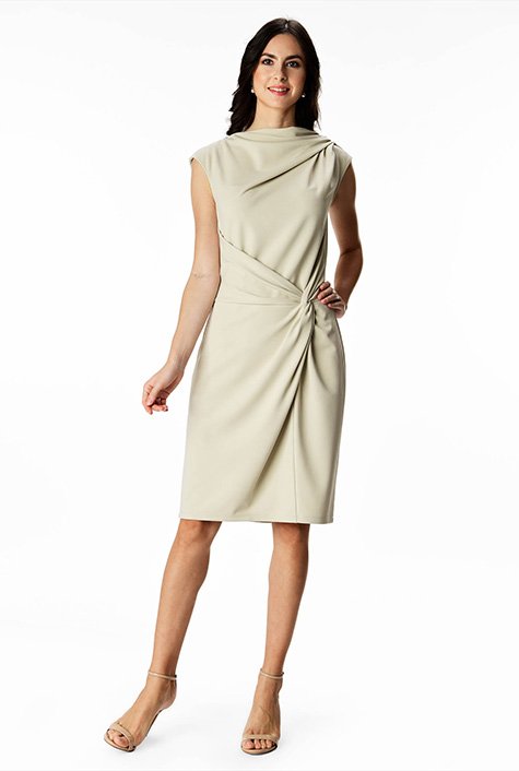 Knotted crepe dress