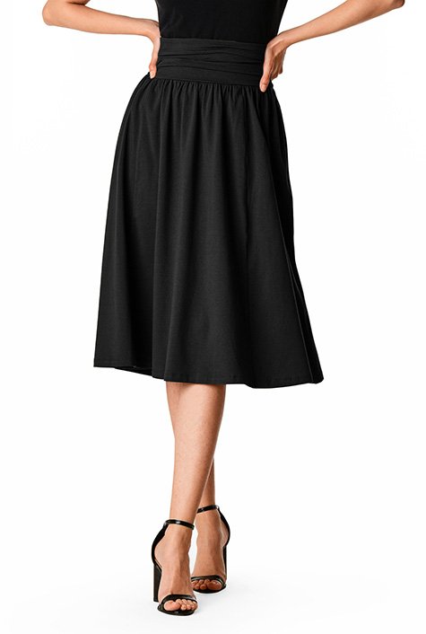 Jersey skirt outlet elastic waist