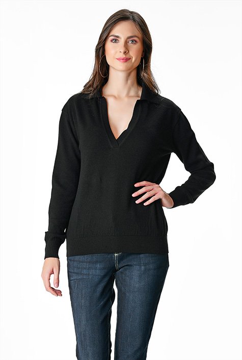 Shop Merino wool blend pullover | eShakti