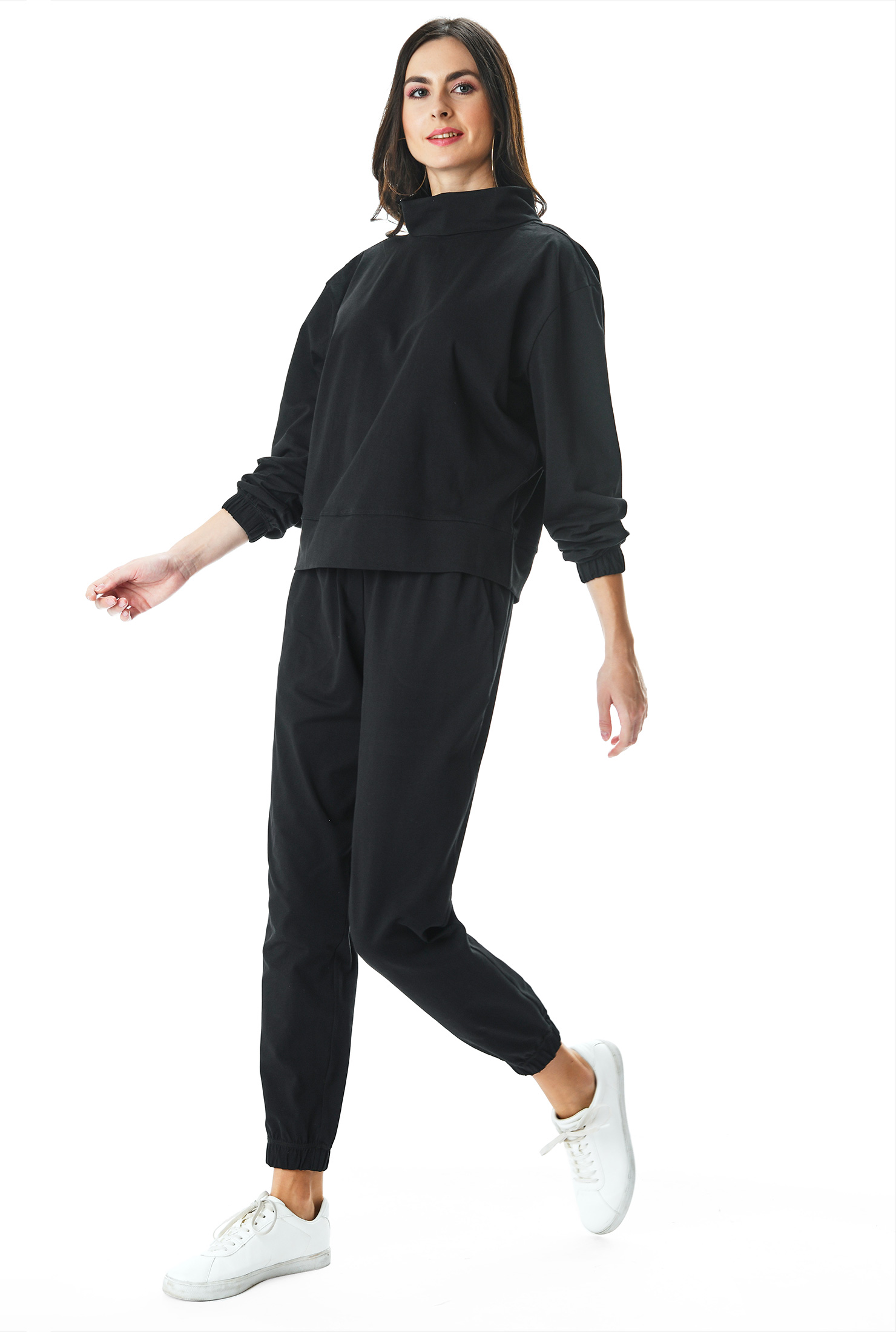 Shop Cotton jersey jogger pants | eShakti