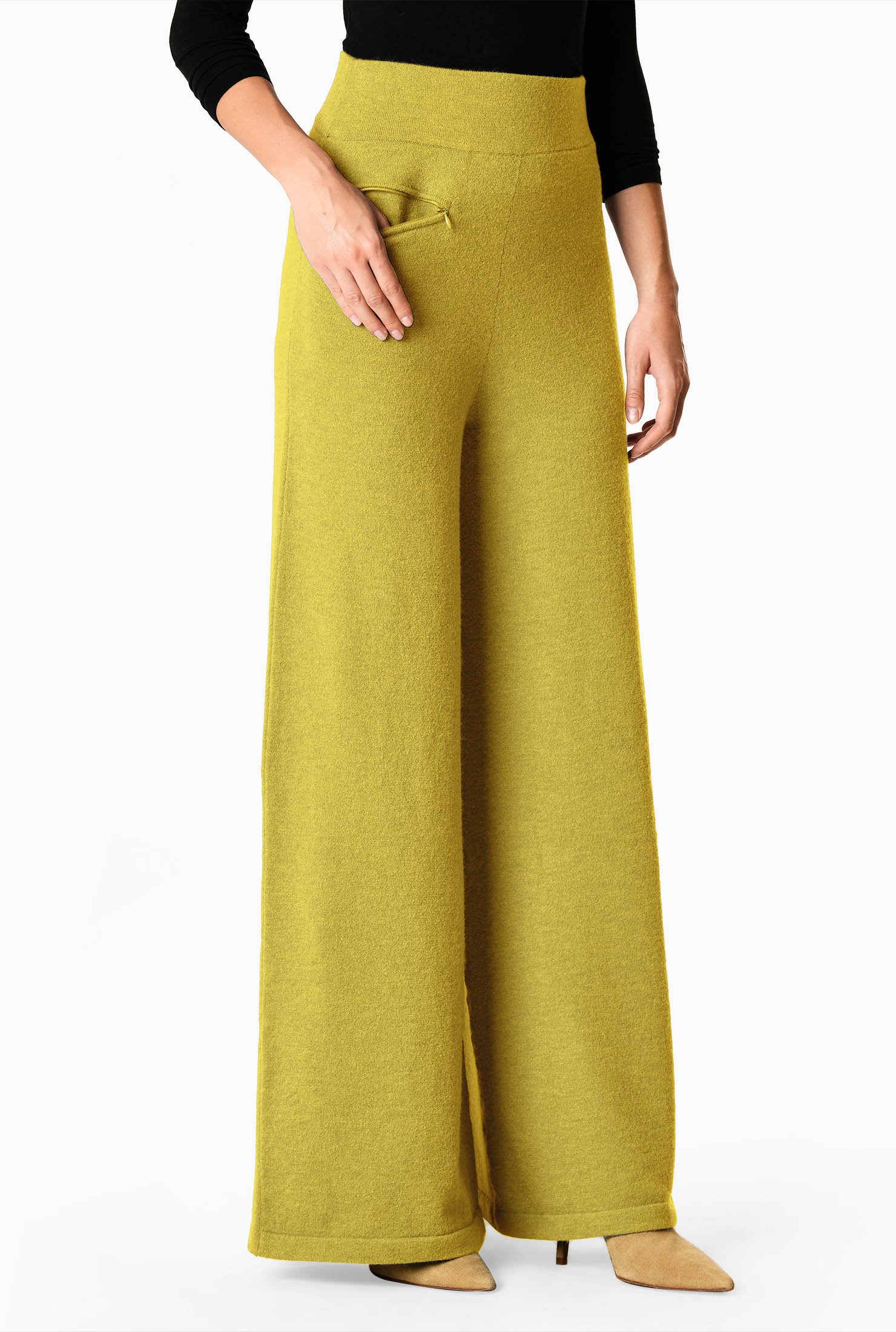 palazzo pants with elastic ankles