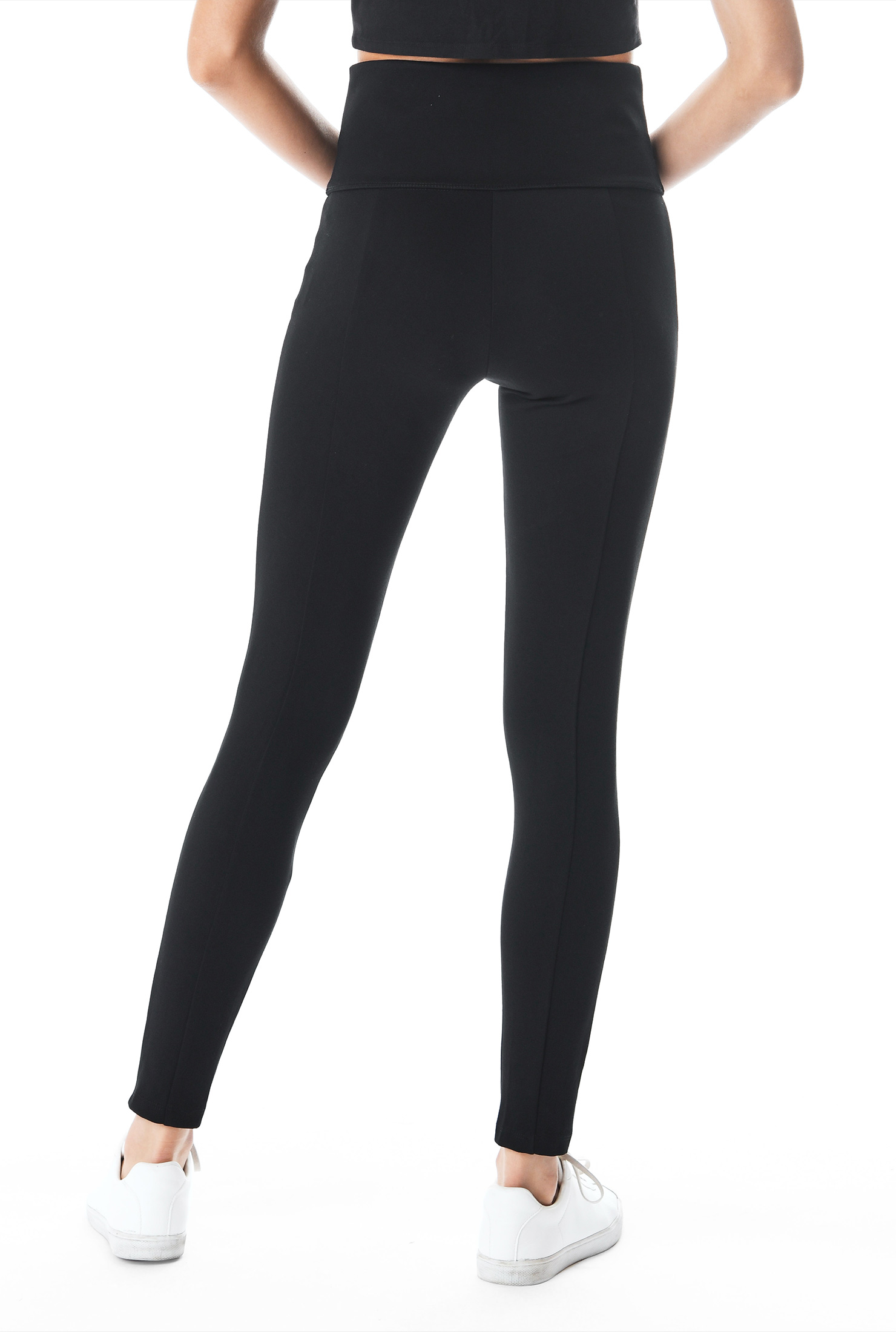 Shop High waist pocket ponte leggings eShakti