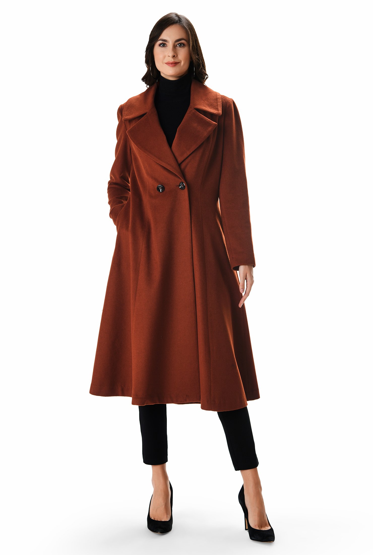 Shop Warm wool blend frock coat | eShakti