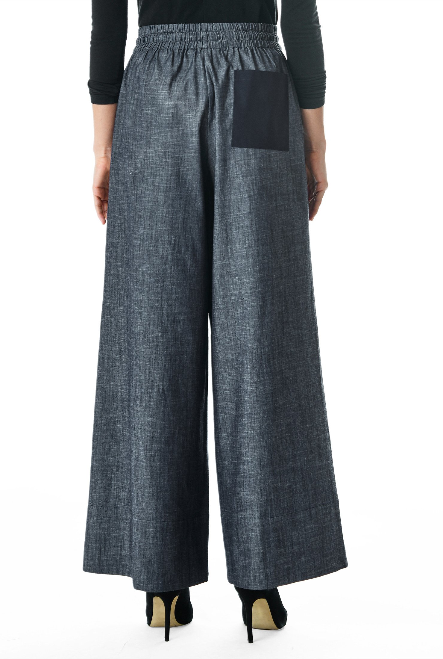 chambray palazzo pants