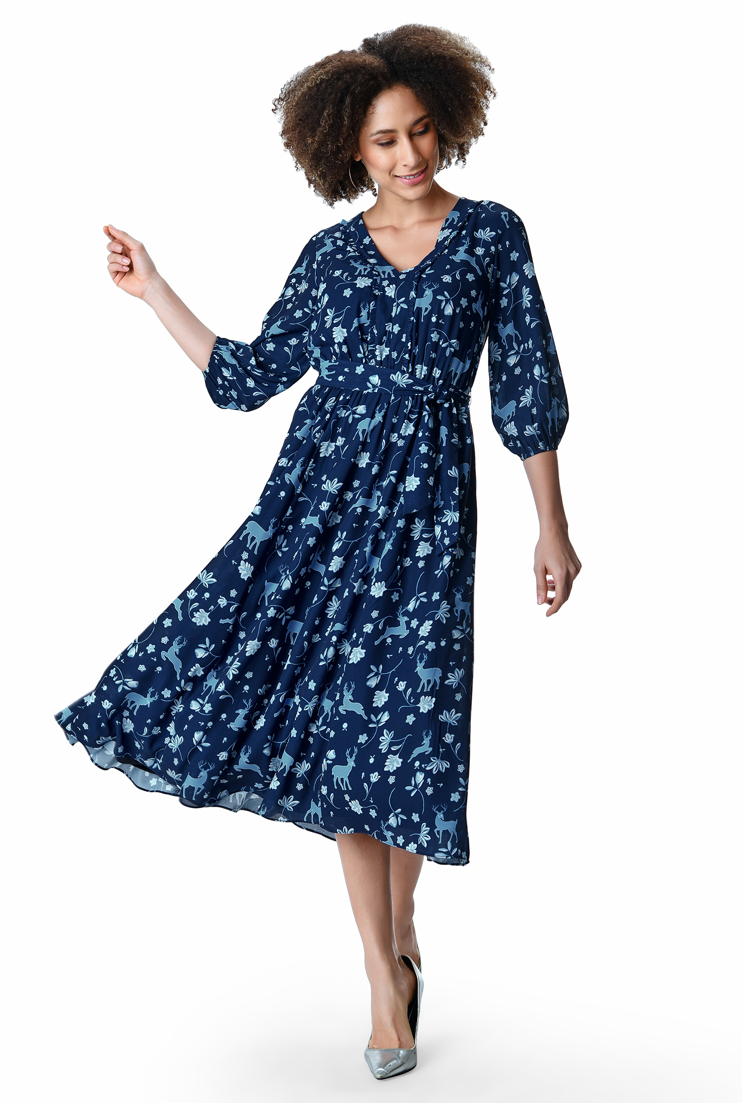 eshakti blue dress