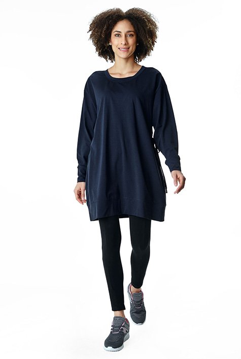 Plus Cotton Short Sleeve Oversized T-Shirt Dress