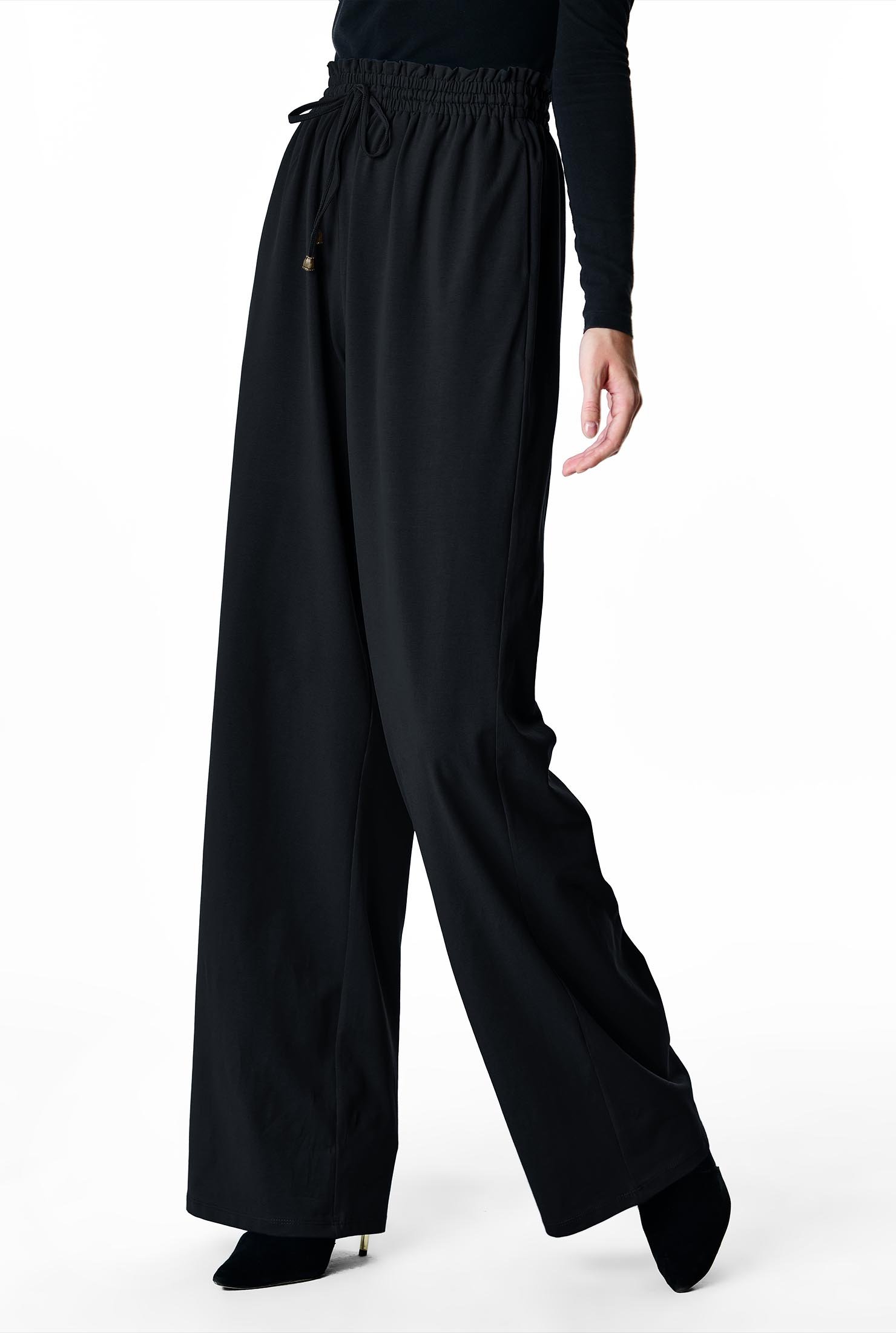 H&M Jersey Pants black casual look Fashion Trousers Jersey Pants 