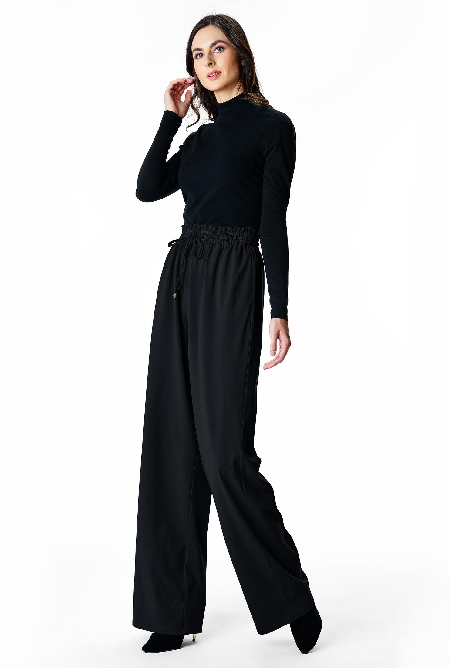 Fashion Trousers Jersey Pants H&M Jersey Pants black casual look 