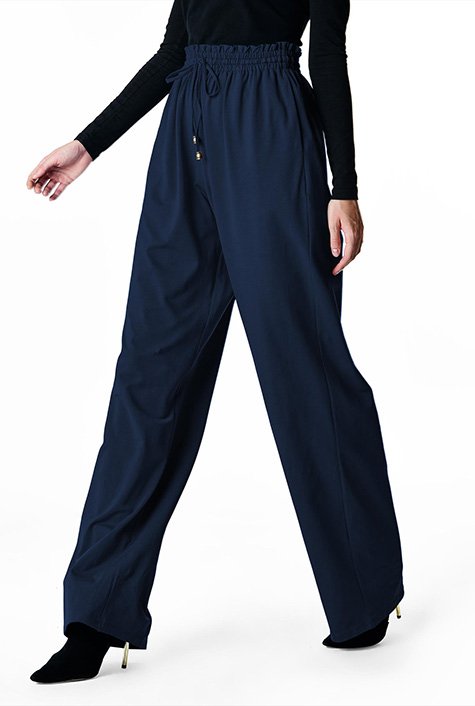 Shop Cotton jersey wide-leg pants