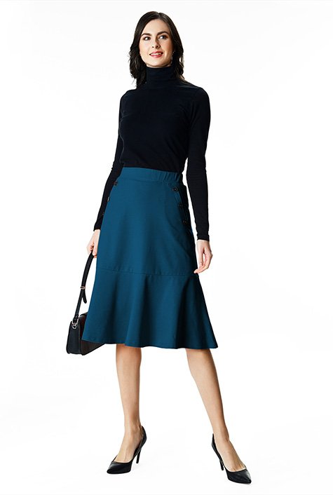 Cotton jersey skirt pockets hotsell