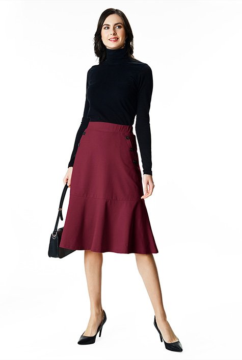 Button pocket outlet skirt