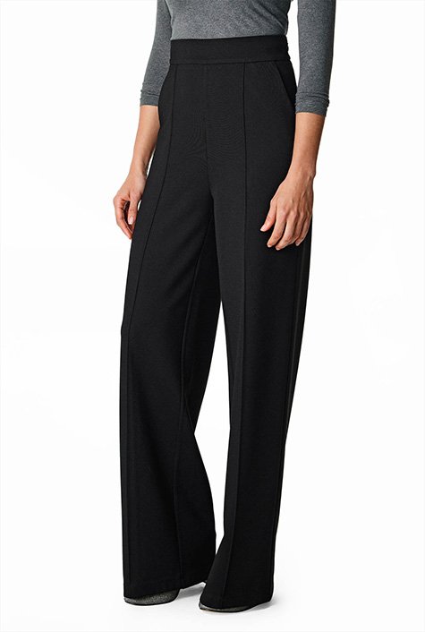 The Tailored Ponte Trouser  Women's Sustainable Wide Leg Pant
