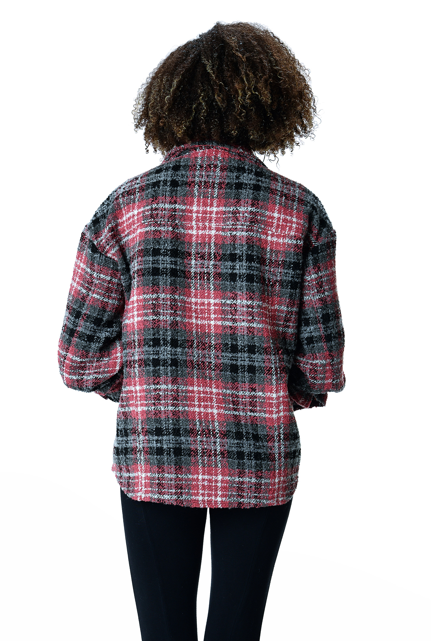 boucle high neck shirt