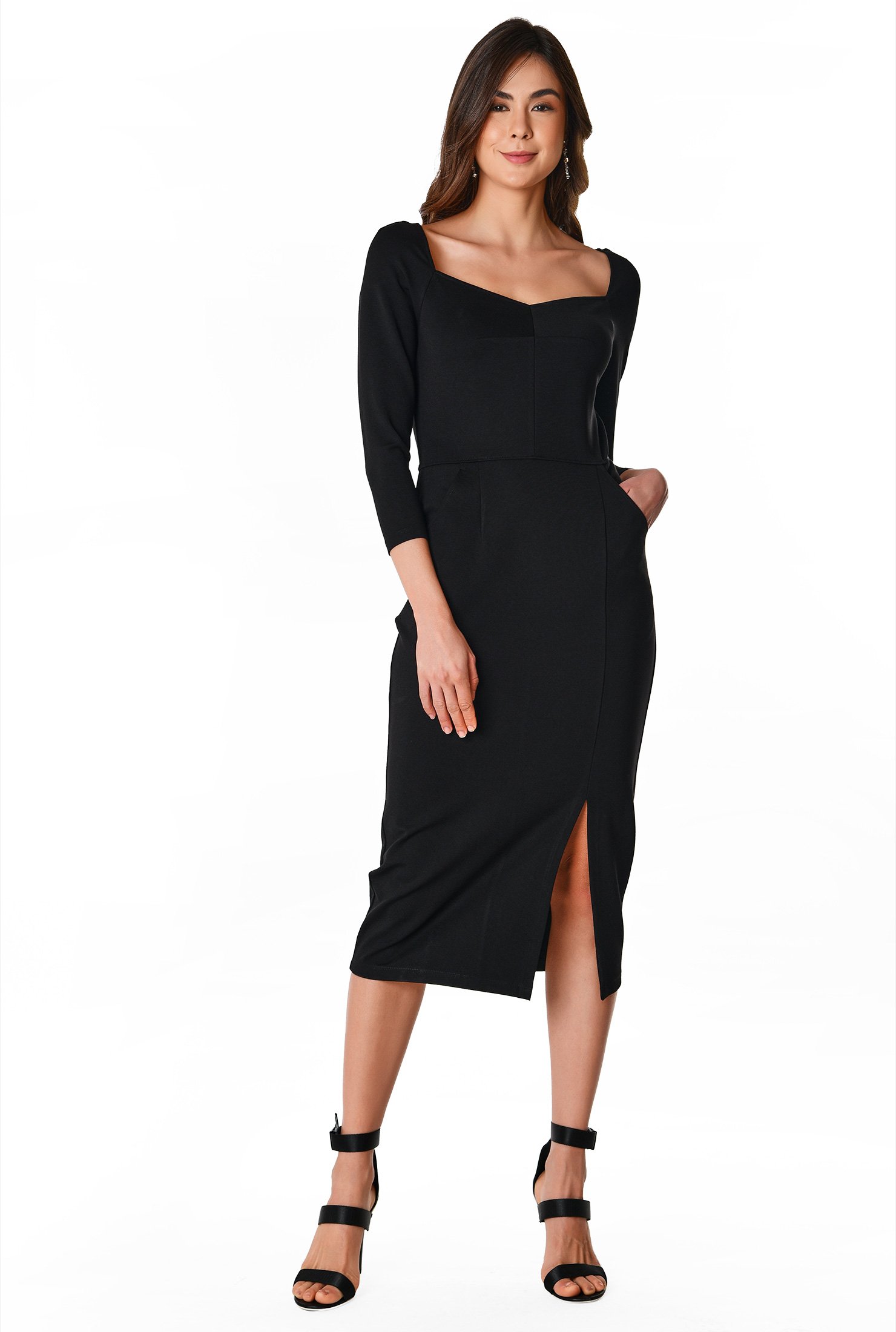 Shop Sweetheart ponte sheath dress | eShakti