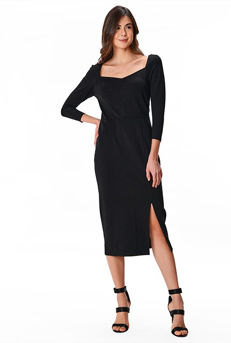 Shop Sweetheart ponte sheath dress | eShakti