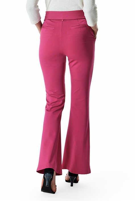 Soft Knit Flare Pants - Soft Pink