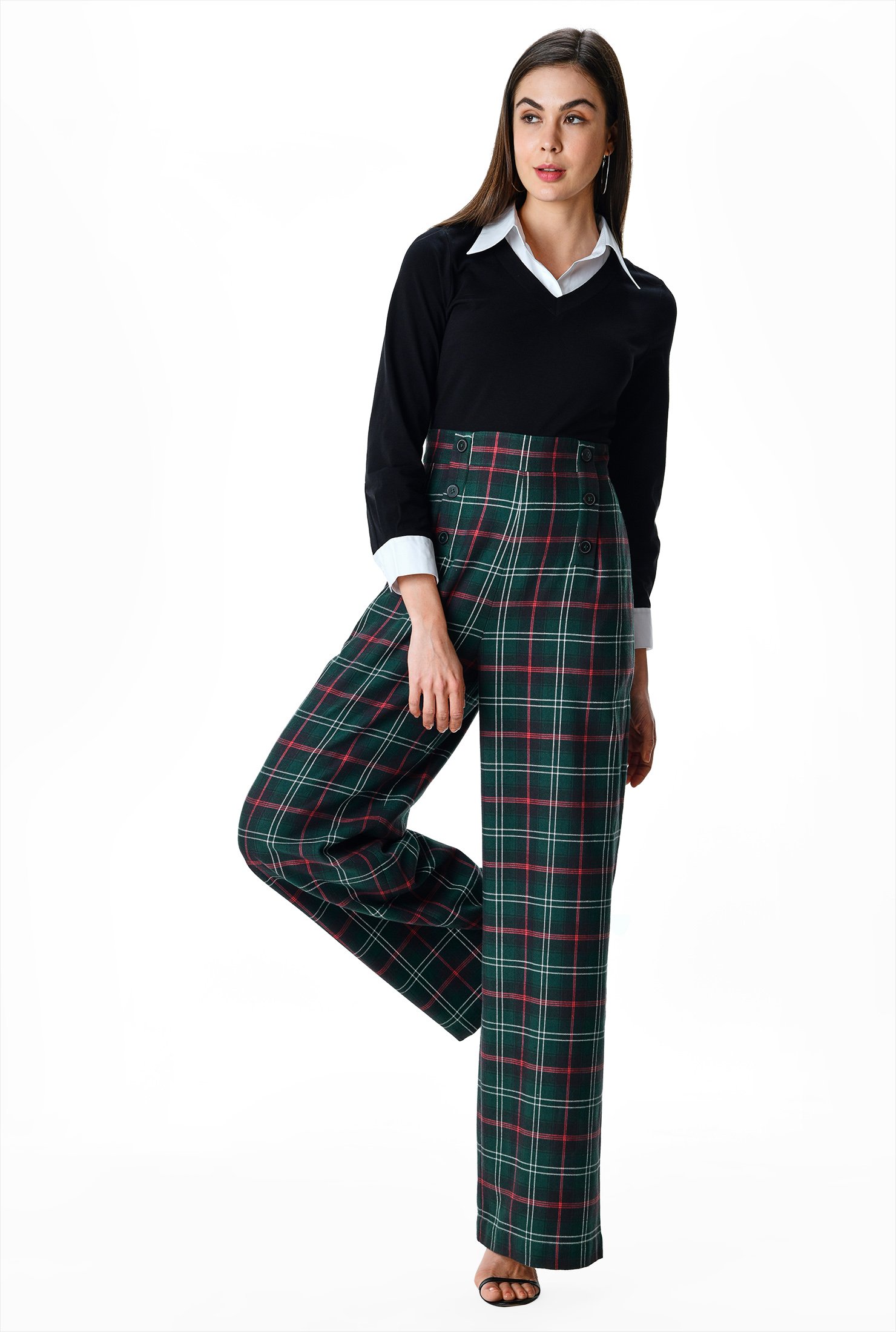 plaid jumpsuit skirt