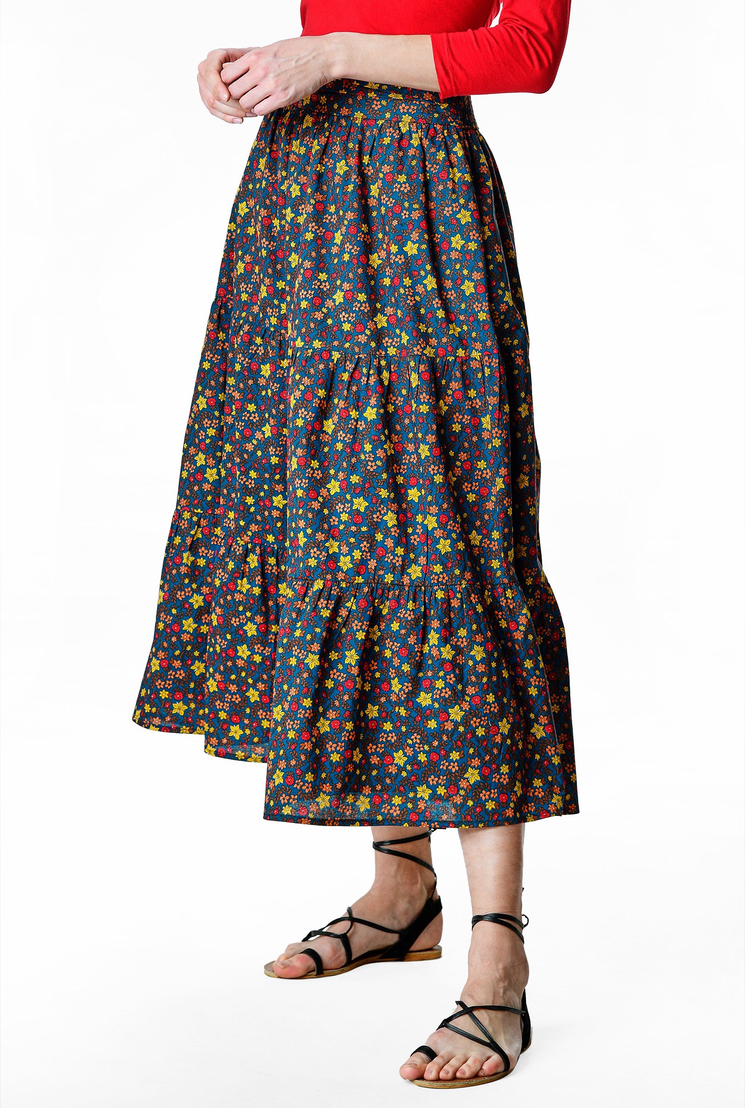 vintage tiered skirts