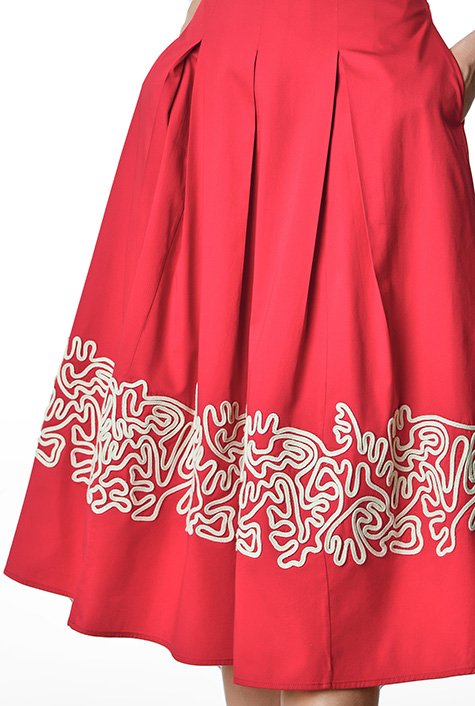 Embroidered 2025 cord skirt