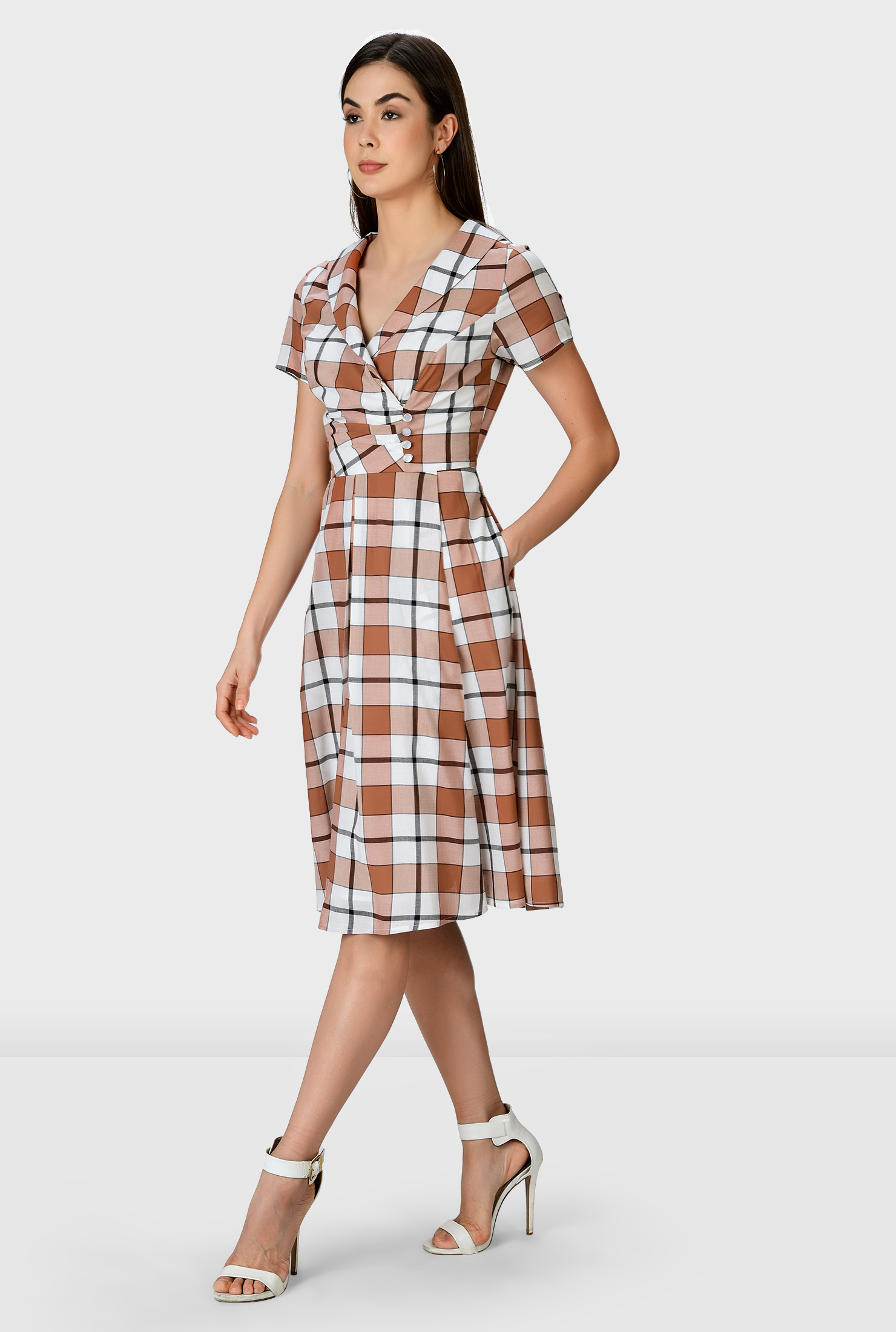 shawl collar dresses with sleeves