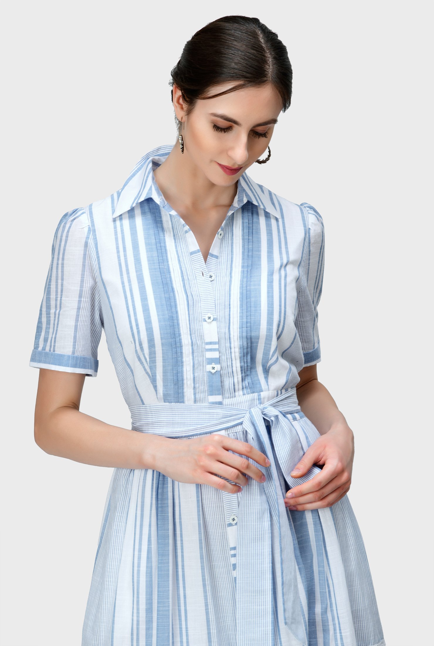 ruched shirtdress