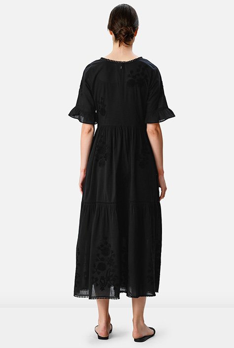 Plain black day outlet dress