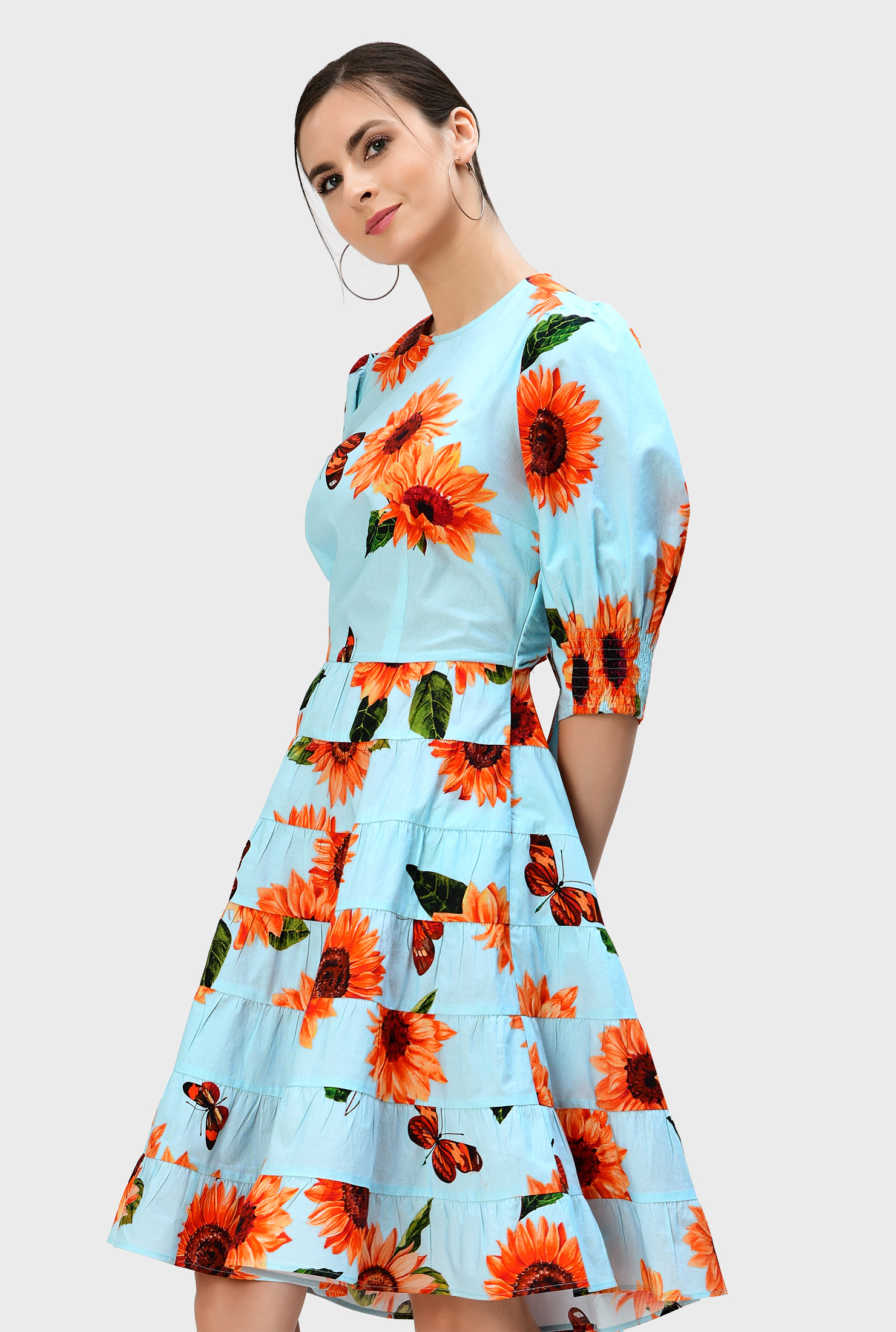 cotton sunflower dress