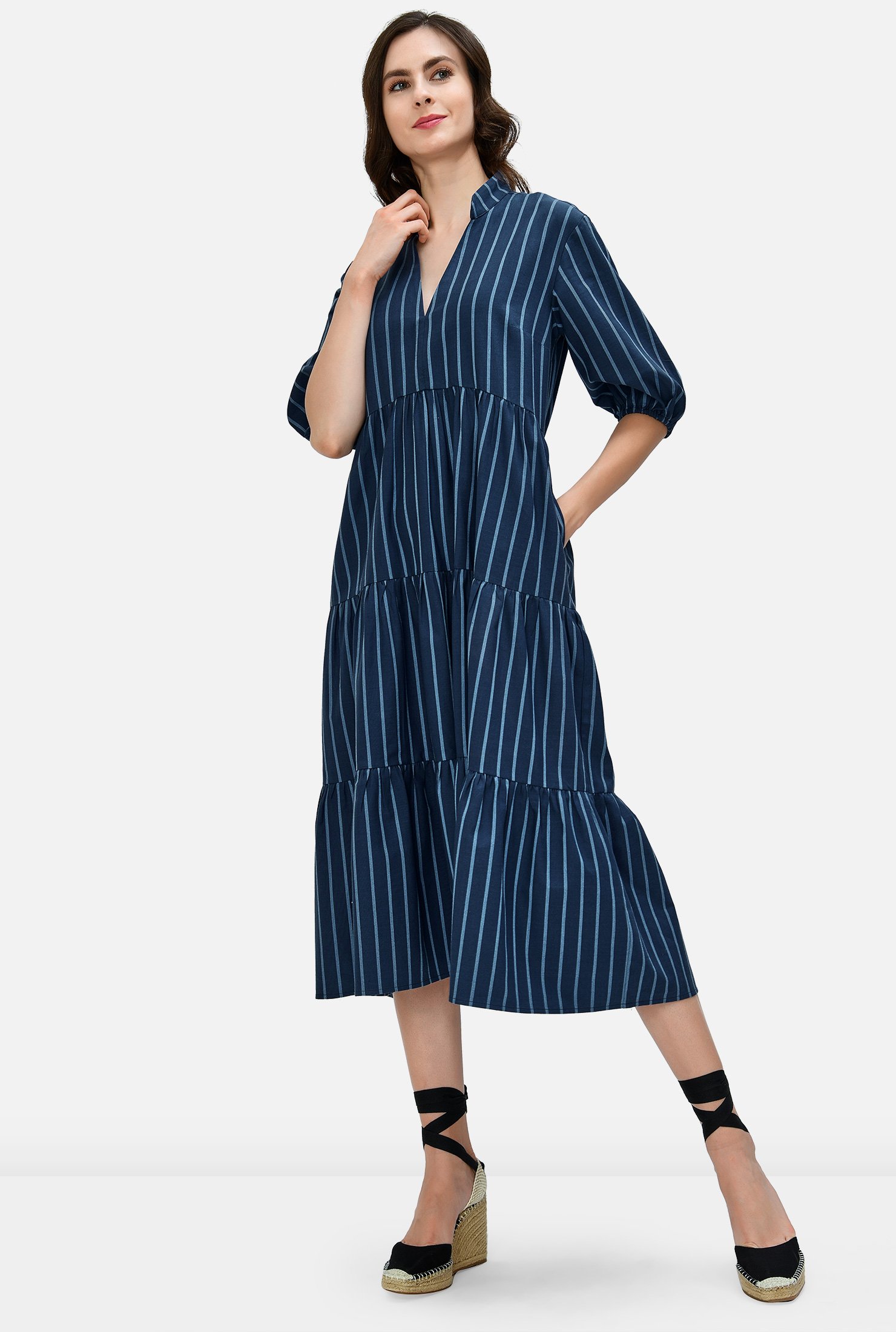 ruched shirtdress