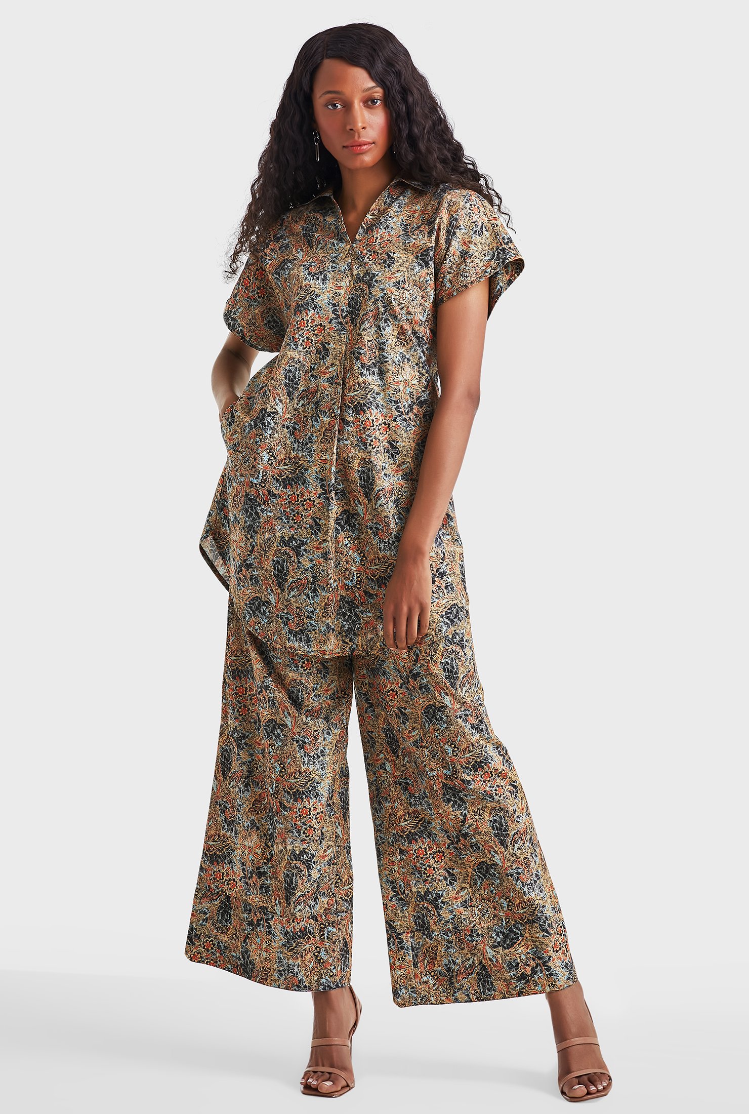 cotton palazzo pants set