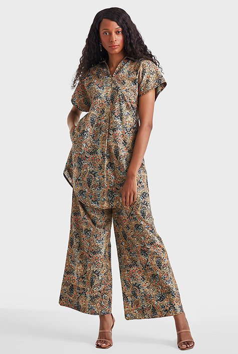 Floral Printed Tunic With Palazzos