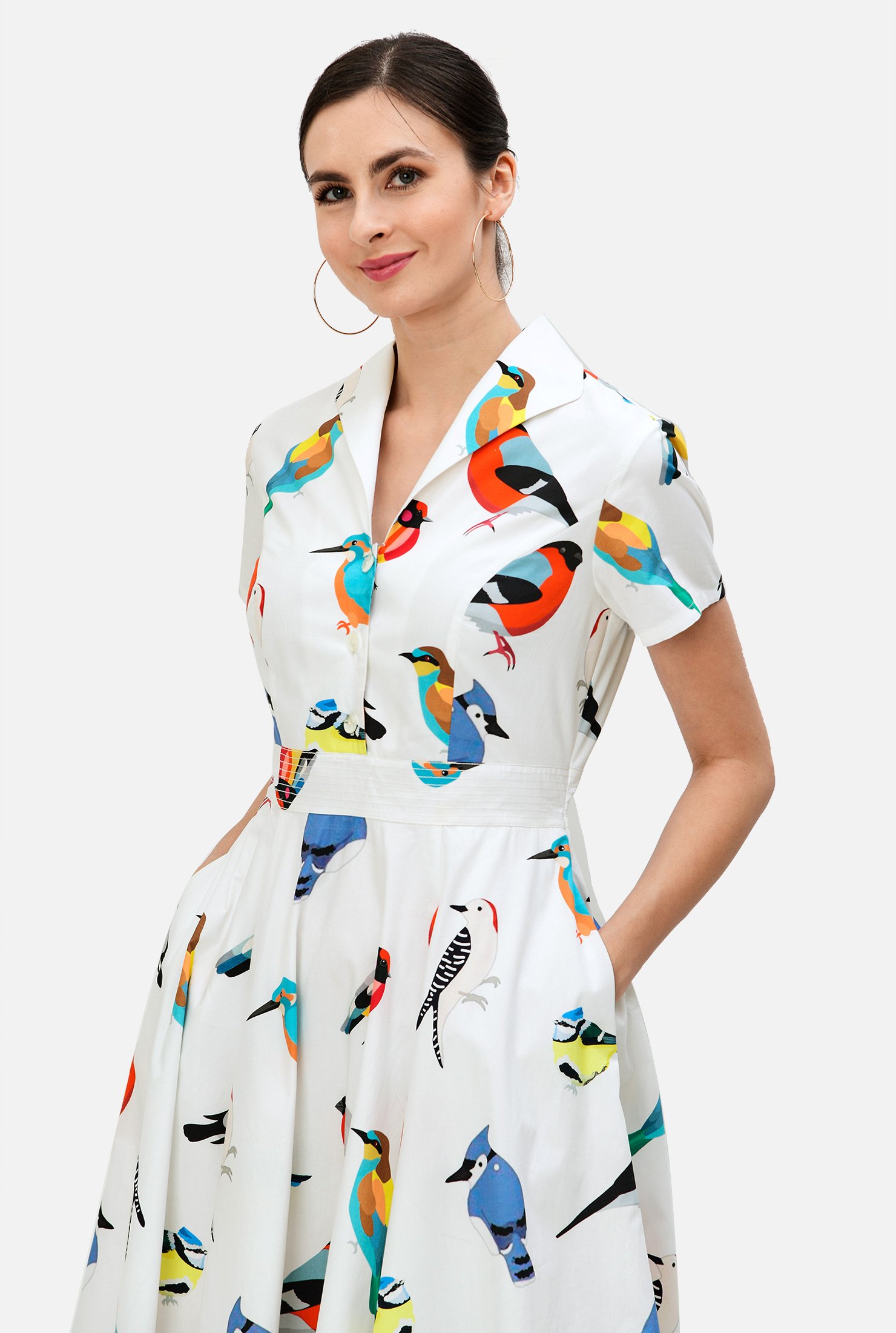 parrot print dress