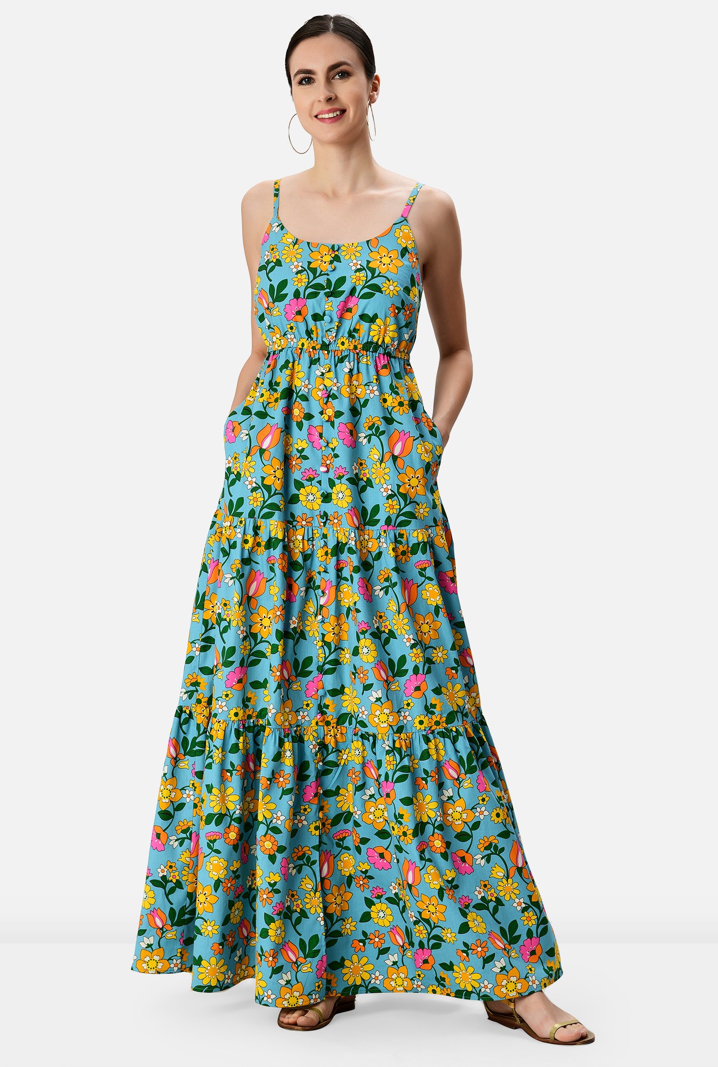 floral cotton sundress