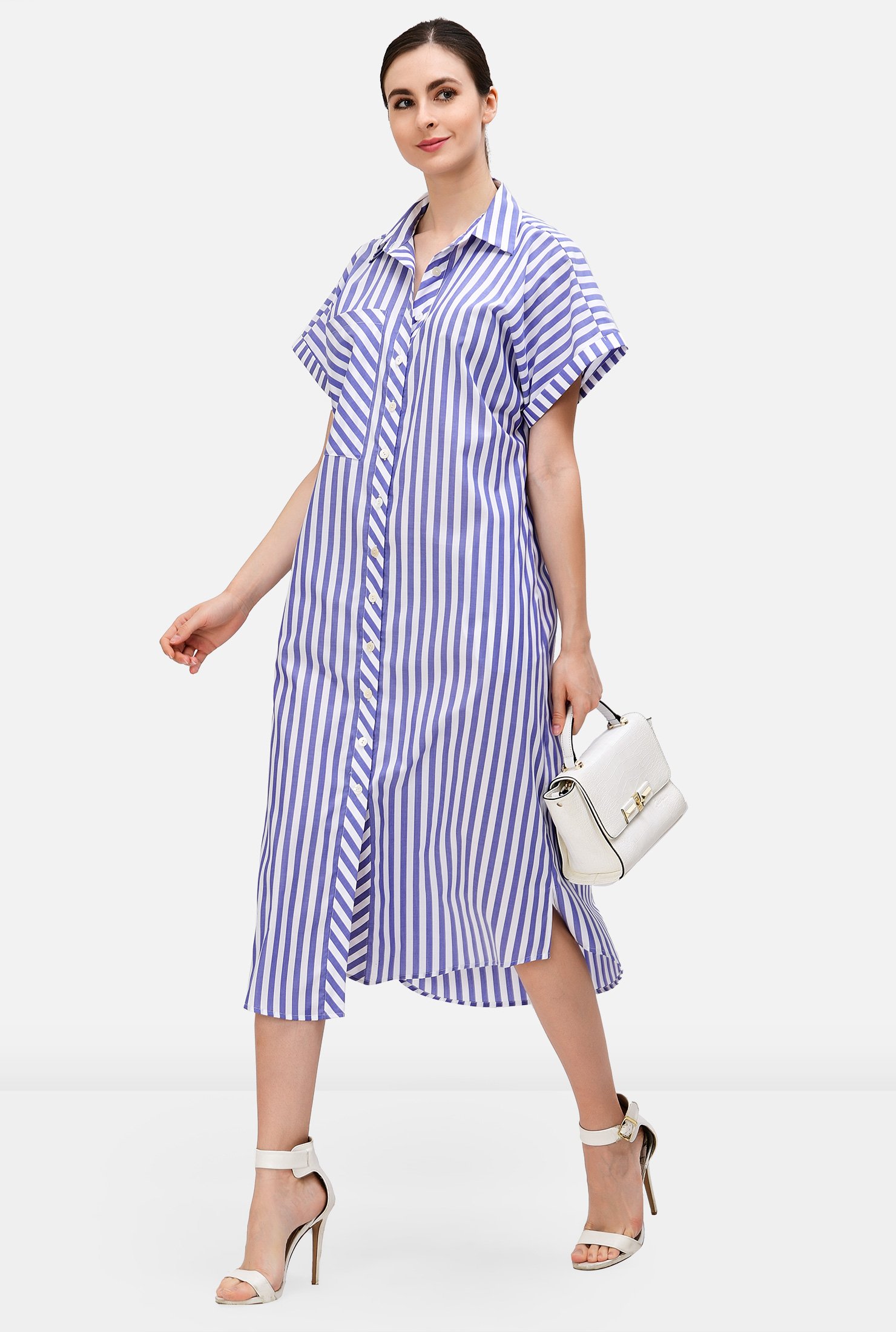 brushed cotton shirt dress