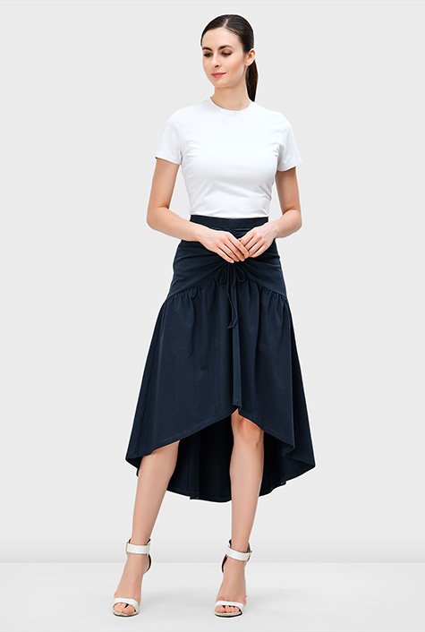 High low outlet skirt knit