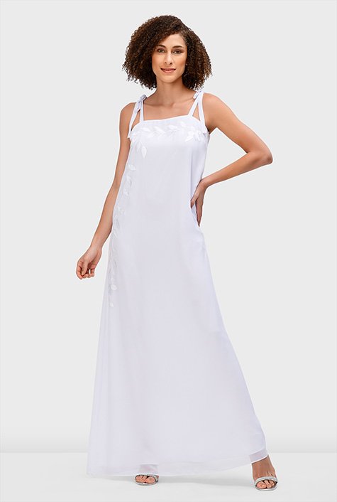 White Chiffon Slip Dress