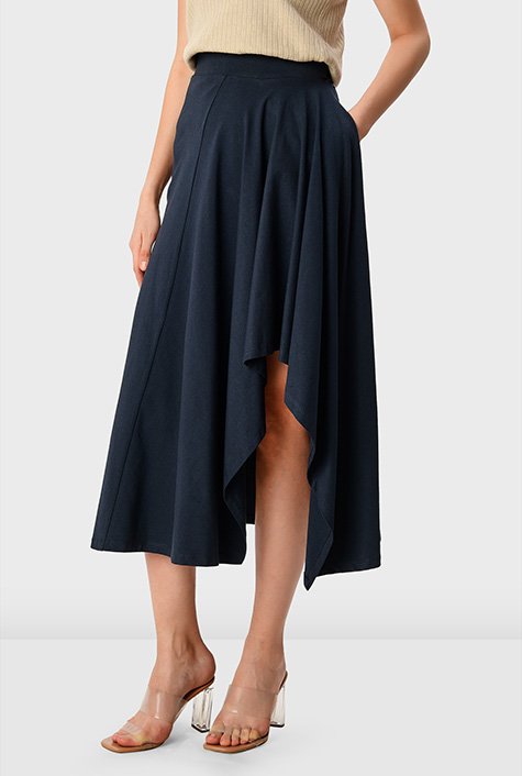 High low jersey skirt best sale