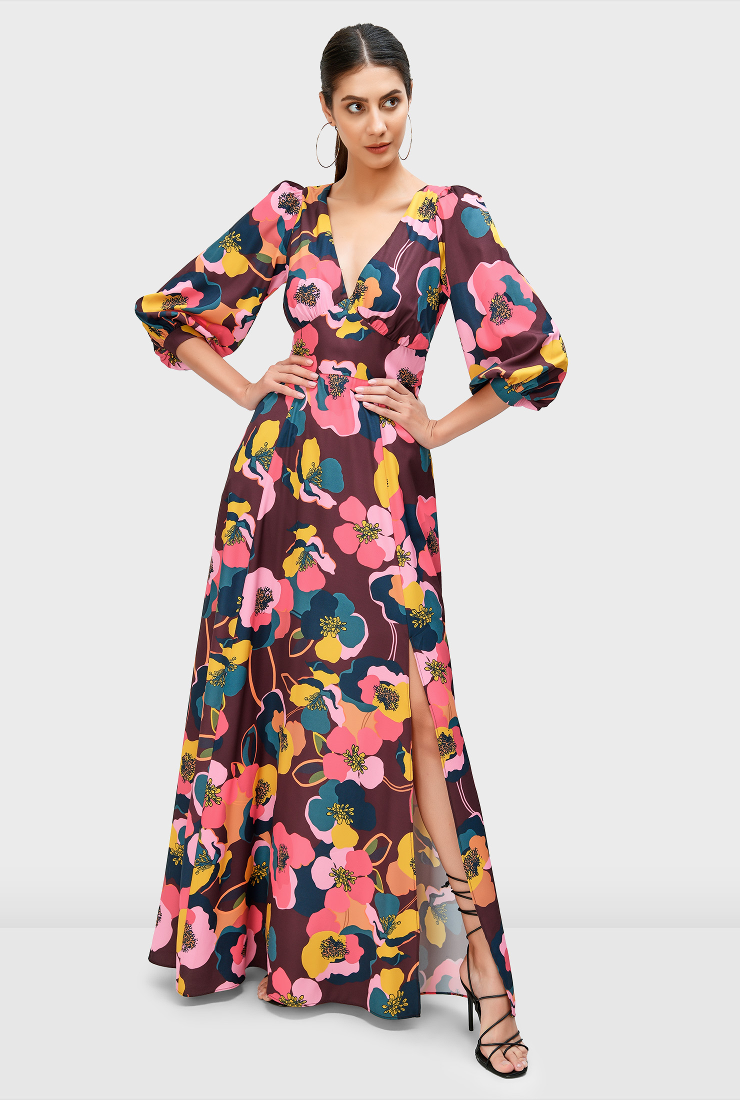 ヌキテパEthnic Print Flare Sleeve Dress ヌキテパ Ethnic Print Flare Sleeve Dress