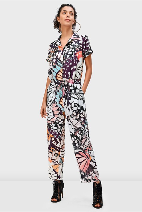 Amazon.com: Summer Women's Casual Rompers Floral Print Slant Pockets Off  Shoulder Belted Jumpsuit High Waist Elegant Jumpsuit : Clothing, Shoes &  Jewelry
