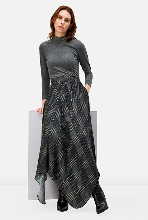 Gray on sale handkerchief skirt