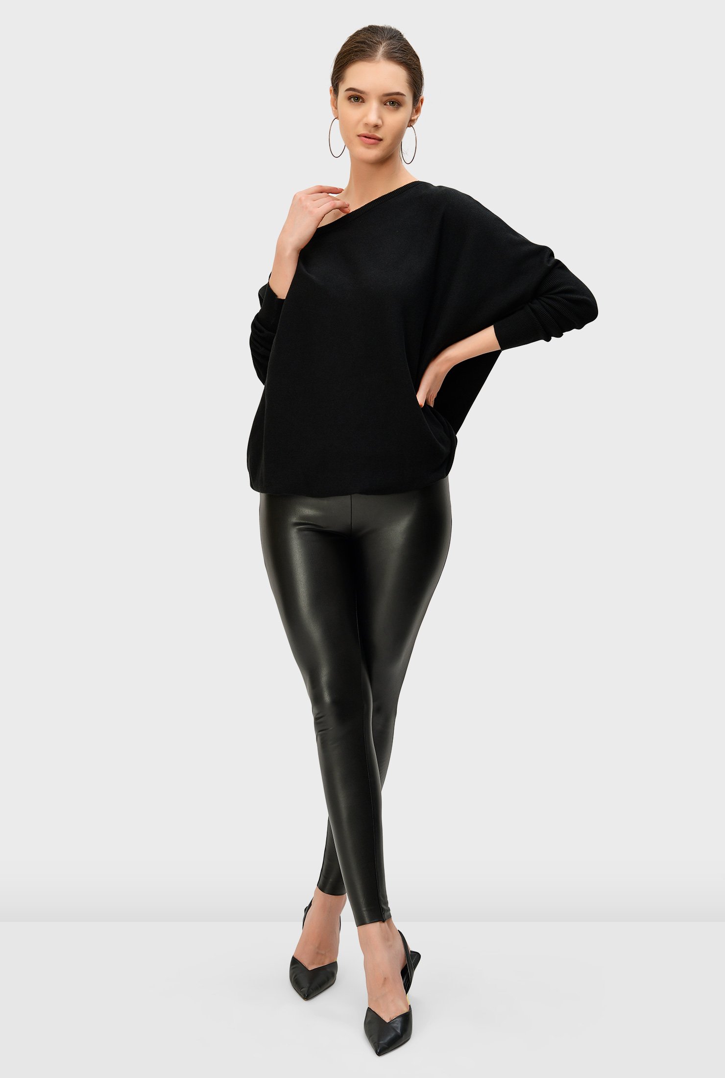 COLLUSION coated leggings in black | ASOS